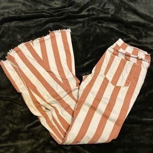 Orange Stripper Bell Bottoms. Size Medium.